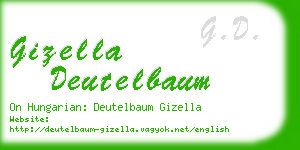 gizella deutelbaum business card